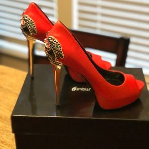 Embellished Red Pump